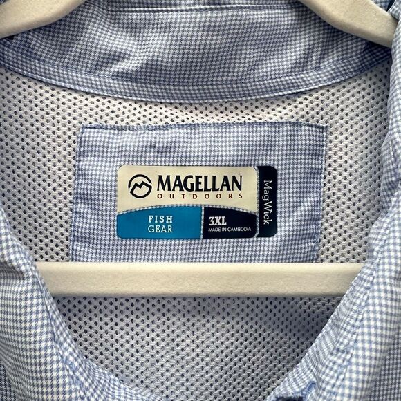 Magellan Men's Outdoor Fishing Shirt Light Blue Size 3XL - Picture 2 of 8
